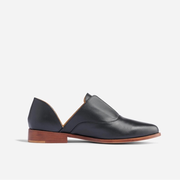 Nisolo Emma d’Orsay Oxfords Black Leather Loafers - Picture 2 of 7